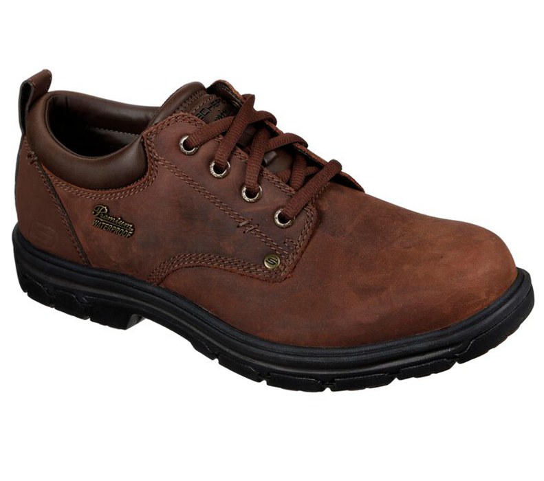 Skechers Relaxed Fit: Segment - Ridgeman - Mens Lace Up Shoes Brown [AU-DJ7647]